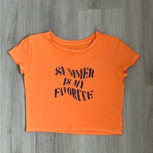 ARIE CROPPED FITTED SHORT SLEEVE T SHIRT Women’s size XS